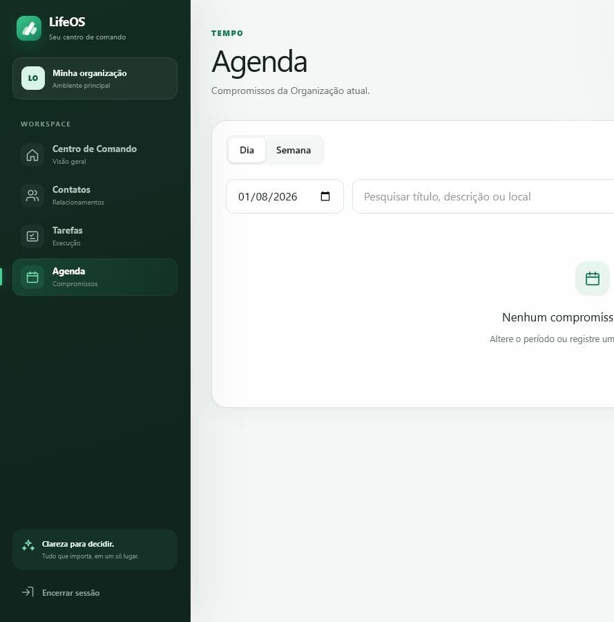 Agenda do LifeOS